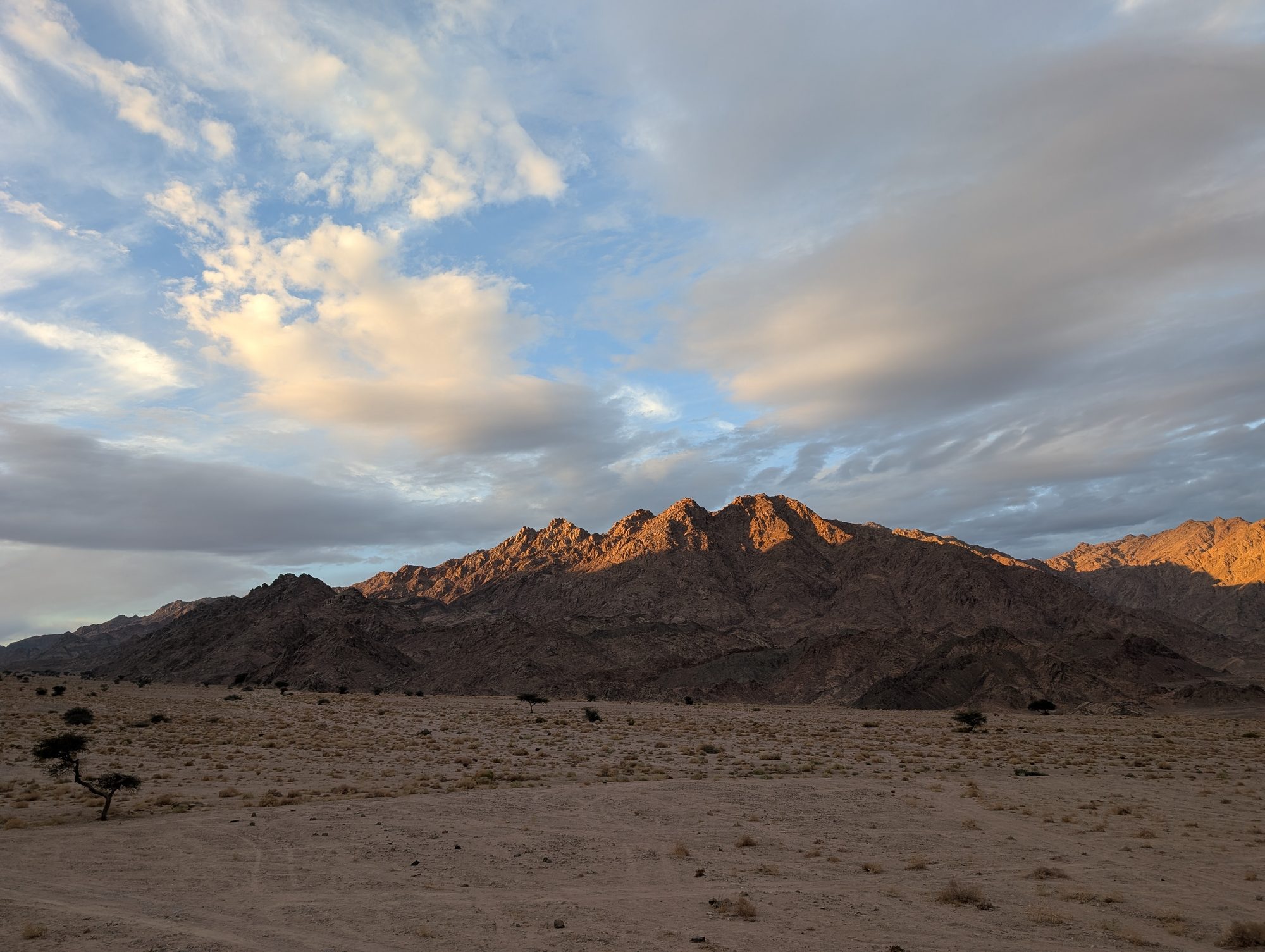 Golden hour mountains